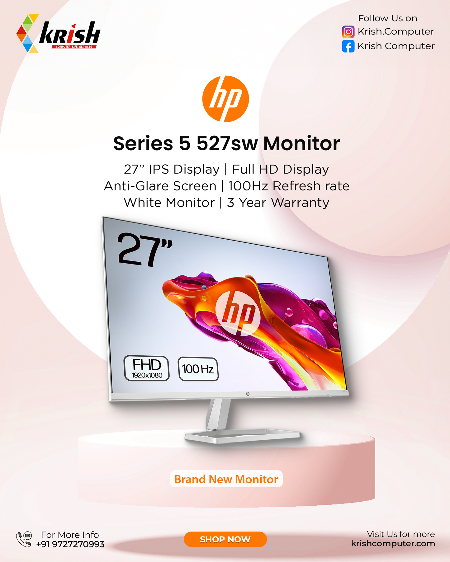 HP S5 527SW 27" Monitor