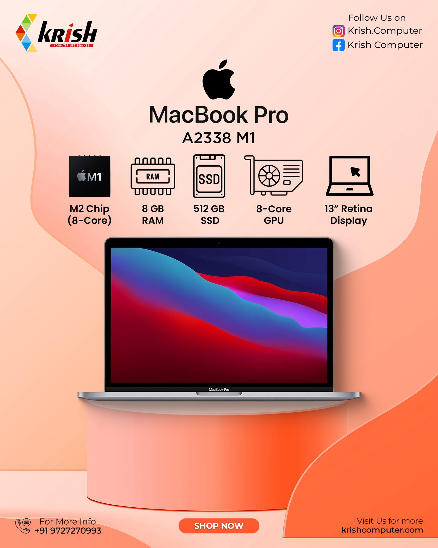 Apple Macbook Pro A2338 M1