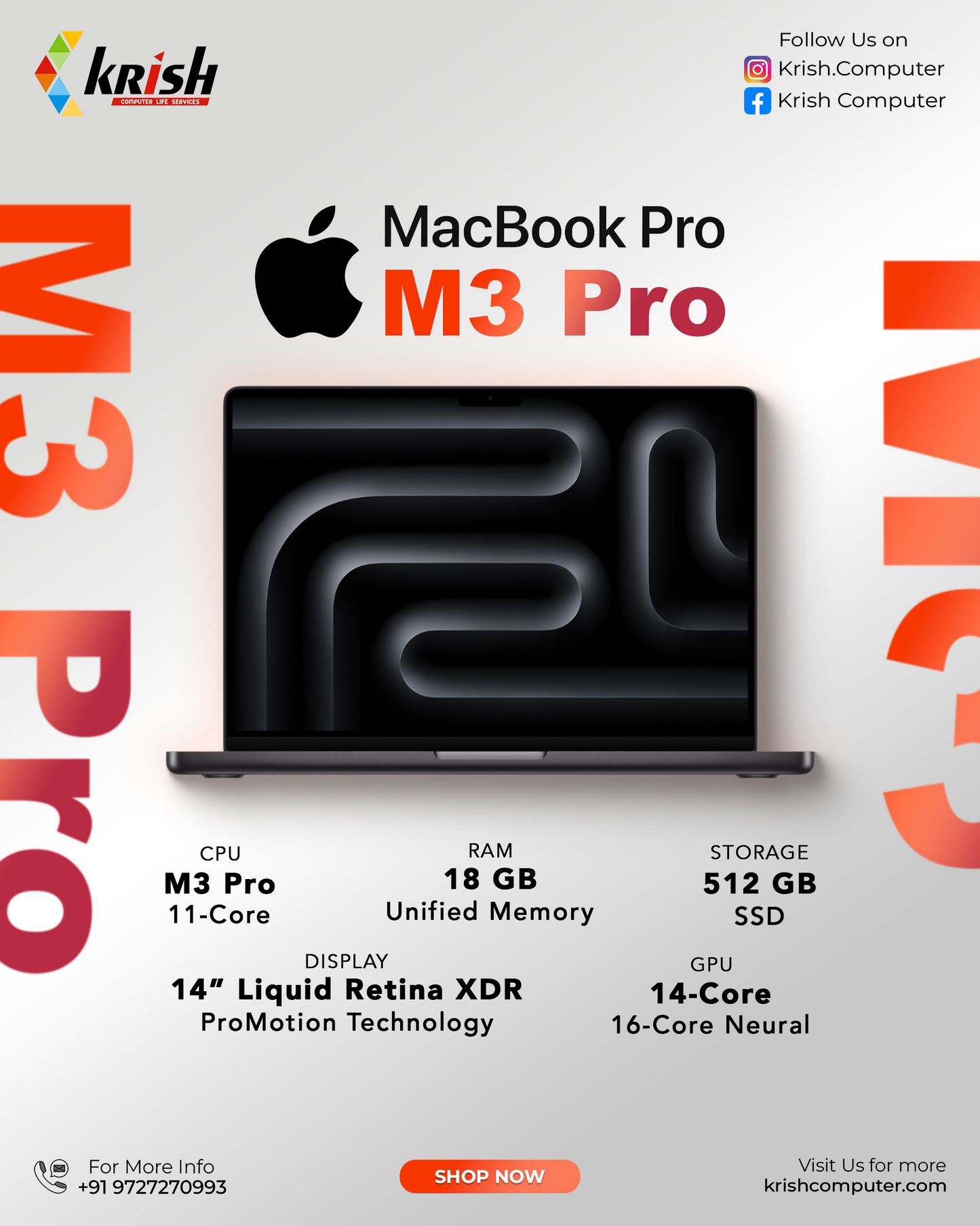 Apple MacBook Pro 14" M3 Pro A2992