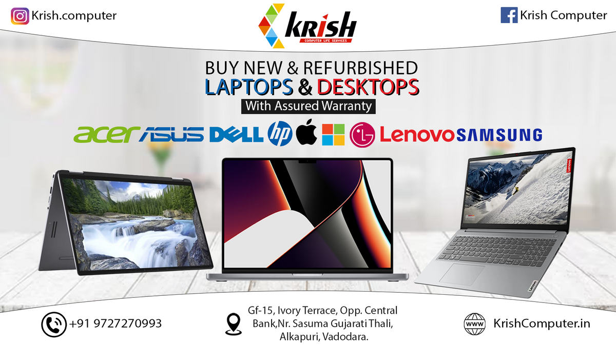 Krish Computer Buy Laptops, Desktops & Accessories | Krish Computer Life Services