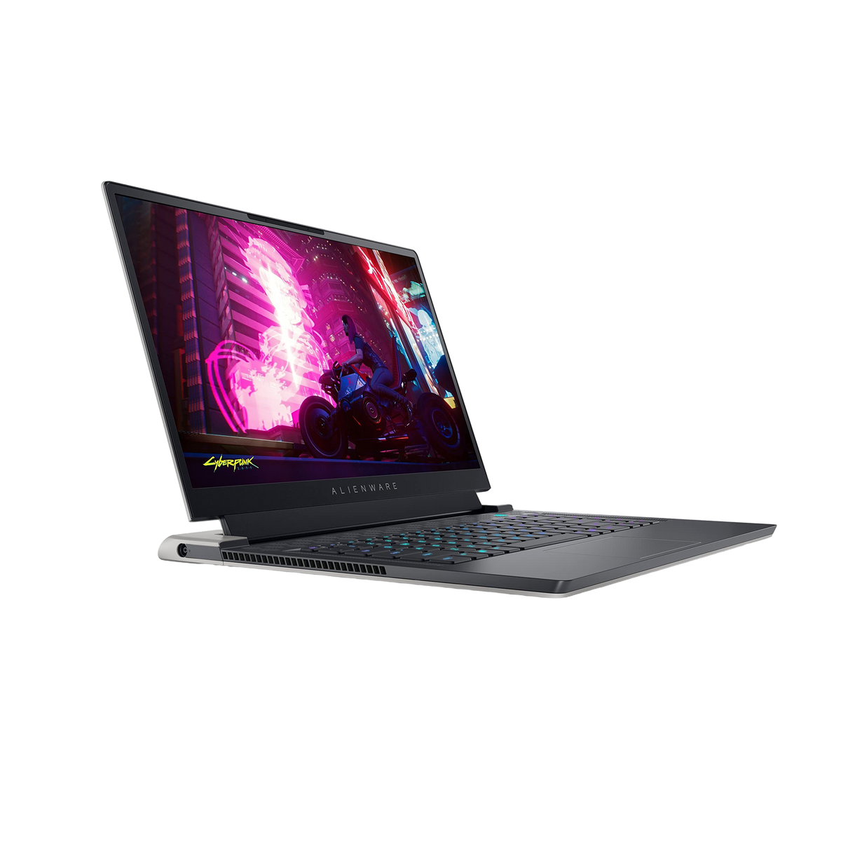 Dell Alienware X15 R1 gaming laptop side angle view