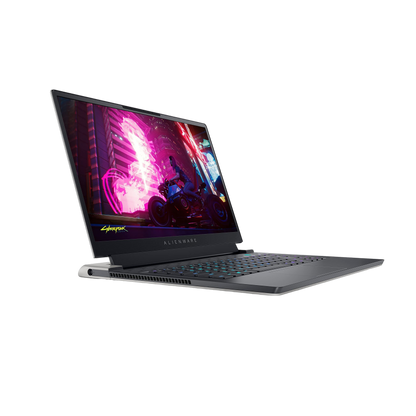 Dell Alienware X15 R1 gaming laptop side angle view