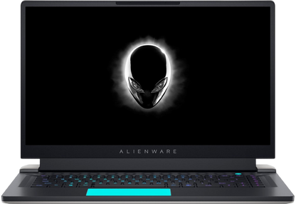 Dell Alienware X15 R1 gaming laptop front view with Alienware logo