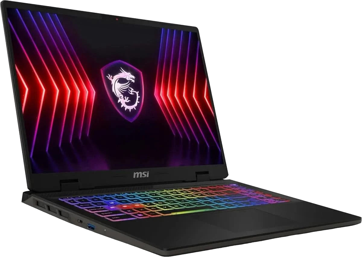 MSI Sword 16 gaming laptop side view