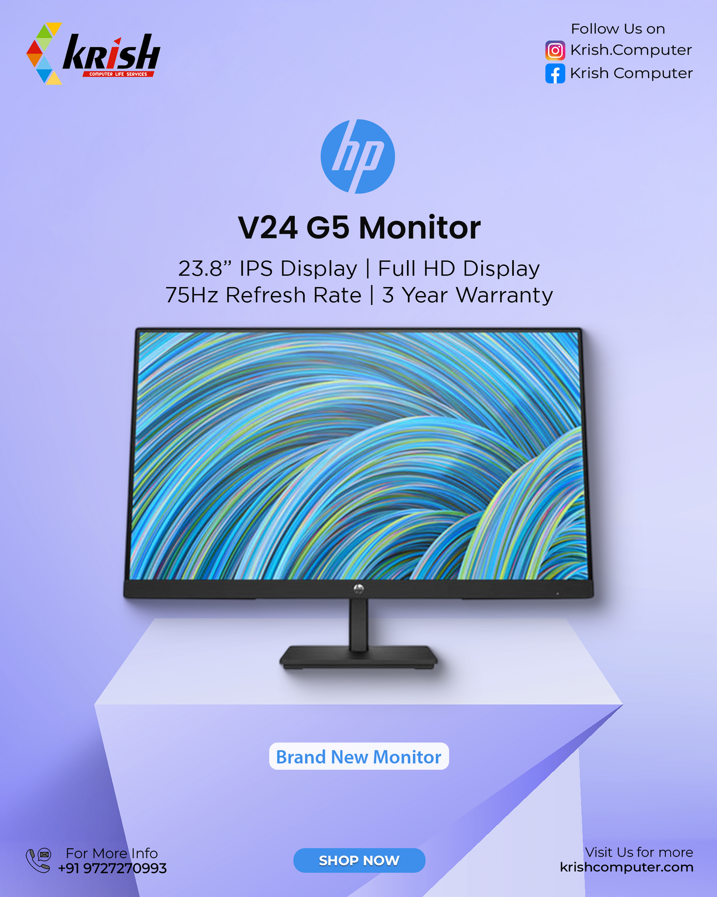 HP V24v G5 24" Monitor